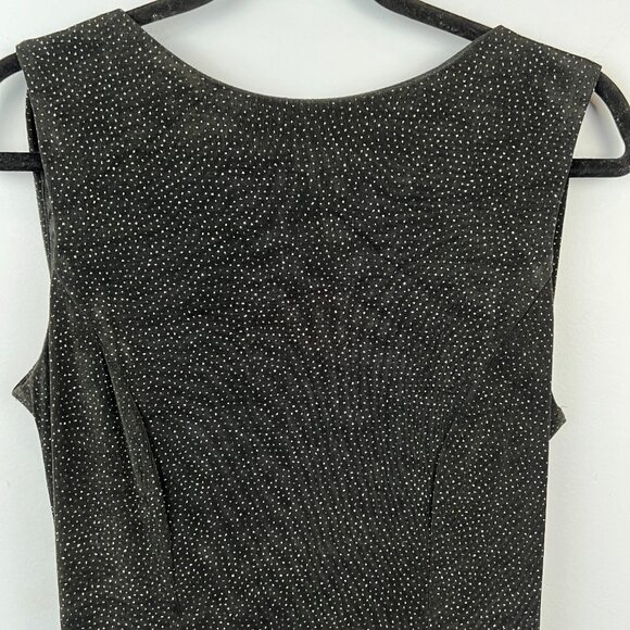 Vintage Betsy & Adam by Jaslene Sleeveless Glitter Black Formal Gown Event - Picture 2 of 7